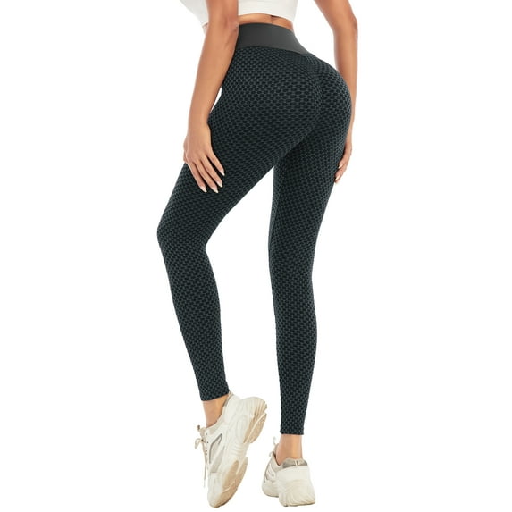 YouLoveIt Women's High Waist Yoga Pants Tummy Control Butt Lift Booty Pants High Elastic Leggings Pant Stretchy Leggings Slimming Workout Leggings Tights Gym Fitness Sports Trousers