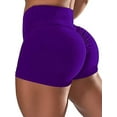 thumbnail image 1 of YouLoveIt Women's High Waisted Yoga Shorts Ruched Butt Lifting Workout Running Hot Leggings for Women Tummy Control Leggings Textured Scrunch Running Shorts, 1 of 6