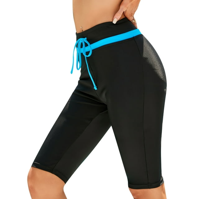 YouLoveIt Women's Long Swim Shorts Swim Pants Swim Capris Swimming