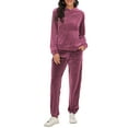 thumbnail image 1 of YouLoveIt Women's Plus Size Velour Tracksuits Zip Up/Pullover Hoodie Jacket Coat Tracksuit Set Velour Tracksuit Sports Yoga Running Sport Sweatsuit Casual Activewear Hoodies Sweatshirt, 1 of 7
