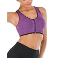 thumbnail image 1 of YouLoveIt Women's Sports Bra Front Zipper Closure Sports Bra Racerback Workout Yoga Sports Bras Wireless Zip Front Sport Bra with Mesh Straps, 1 of 6