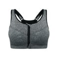 thumbnail image 1 of YouLoveIt Women's Sports Bra Push Up Zipper Front Closure Padded Bras Seamless Sport Bra High Impact Workout Fitness Bra Comfort Sports Bras, 1 of 1