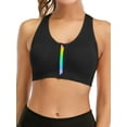 thumbnail image 1 of YouLoveIt Women's Sports Bra Zip Bra Zipper Front Wirefree Removable Pads Yoga Bra Zip Sports Bra Yoga Workout Running Bra Women's Zip Front Sport Bra, 1 of 8
