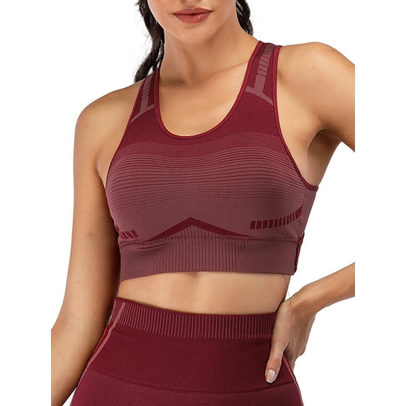 YouLoveIt Women's Sports Bras RacerBack Sports Bra Workout Bras Yoga Running Padded Stretch Bra Hollow Back Sexy Sports Bra with Removable Pads