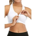 thumbnail image 1 of YouLoveIt Women's Zipfront Padded Sports Bra Racerback High Impact Seamless Sport Bra Padded Stretch Fitness Tops Zipper Yoga Bras Workout Fitness Yoga Bras, 1 of 6
