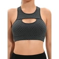 thumbnail image 1 of YouLoveIt Women's Sports Bra Racerback Hollow Out Running Bra Push Up Wirefree Yoga Bras Gym Workout Yoga Bra Top Sports Bra with Removable Padded Cups, 1 of 7