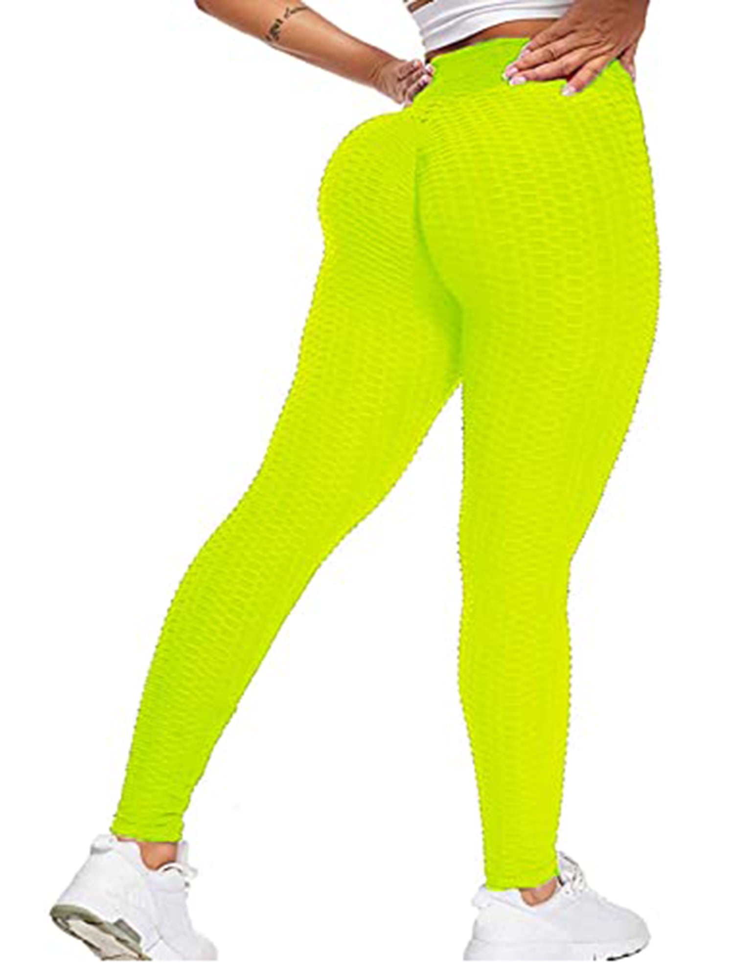 YouLoveIt Womens High Waist Yoga Pants Tummy Control Butt Lift Booty Pants  Stretchy Leggings Textured Booty Tights Casual Yoga Jogging Leggings Pants