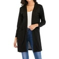 thumbnail image 1 of YouLoveIt Womens Long Sleeve Cardigan Open Front Loose Tops Casual Long Cardigan Overcoat Asymmetrical Hem Women Outerwear Cardigan with Pocket, 1 of 7