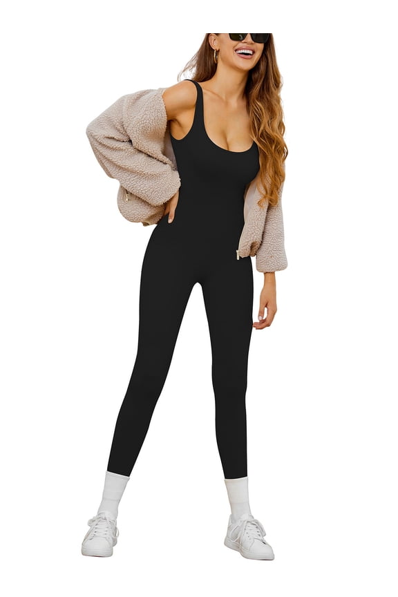 Womens One Piece Jumpsuits Rompers Playsuit Sleeveless Exercise Jumpsuits Ribbed One Piece Tank Tops Hip Shaper Underwear Slimming Body Corset