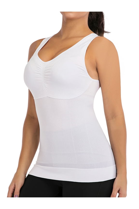 Womens Shapewear Tank Top Firm Control Wirefree Waist Trainer Shapewear Tummy Control Cami Shaper Cami Shaper Vest M-3XL