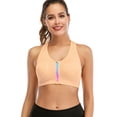 thumbnail image 1 of YouLoveIt Womens Sports Yoga Fitness Bras, Zipper Sports Bras Yoga Casual Bra Sports Bra Ladies Running Fitness Sports Bra with Removable Pads, 1 of 6