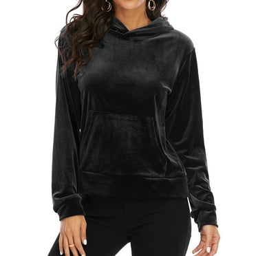 YouLoveIt Womens Sweatshirt Full-Zip Long Sleeve Hoodie Velour Sweatshirt Hoodie Coat Long Sleeve Jumper Sweatshirt Velour Sports Jacket Casual Joggers Hooded Jacket Plus Size (Only Tops)