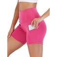 thumbnail image 1 of YouLoveIt Womens Yoga Shorts Butt Lifting Yoga Shorts High Waist Tummy Control Yoga Leggings Solid Color Yoga Running Shorts Yoga Short Leggings Stretch Ruched Hot Shorts with Pockets, 1 of 6
