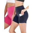 thumbnail image 1 of YouLoveIt Womens Yoga Shorts Butt Lifting Yoga Shorts High Waist Tummy Control Yoga Leggings Solid Color Yoga Running Shorts Yoga Short Leggings Stretch Ruched Hot Shorts with Pockets, 1 of 6