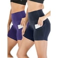thumbnail image 1 of YouLoveIt Womens Yoga Shorts Butt Lifting Yoga Shorts High Waist Tummy Control Yoga Leggings Solid Color Yoga Running Shorts Yoga Short Leggings Stretch Ruched Hot Shorts with Pockets, 1 of 6