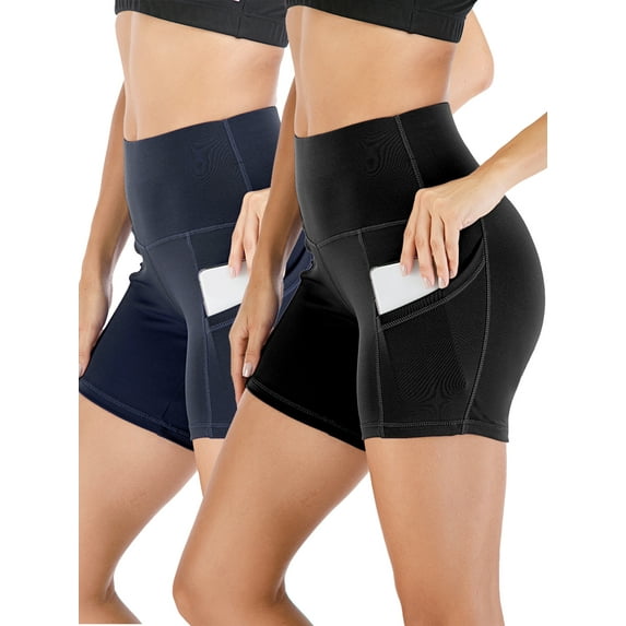 YouLoveIt Womens Yoga Shorts Butt Lifting Yoga Shorts High Waist Tummy Control Yoga Leggings Solid Color Yoga Running Shorts Yoga Short Leggings Stretch Ruched Hot Shorts with Pockets