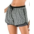 thumbnail image 1 of YouLoveIt Womens Yoga Shorts Double-layer High Waist Workout Yoga Shorts Athletic Sports Active Running Shorts with Pocket, Workout Active Running Shorts Casual Shorts, 1 of 7