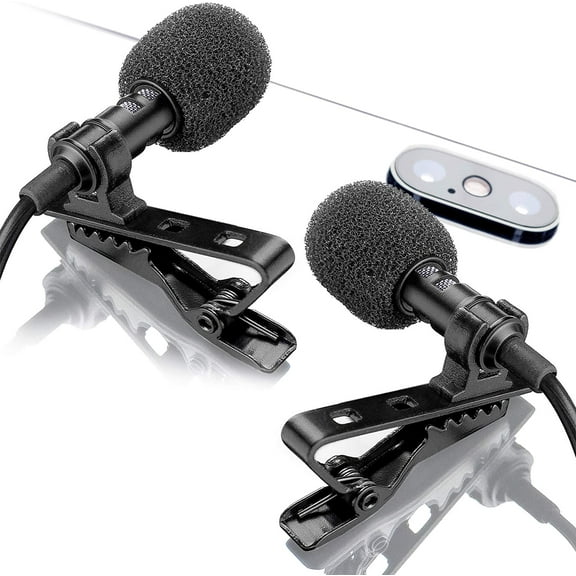 YouMic BLOGGING Dual Lavalier Lapel Microphone with TRRS to TRS adapter