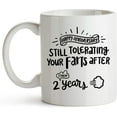 thumbnail image 1 of 2 Year Anniversary Mug 11 Ounces Two Year Anniversary Coffee Mug for Him 2 Year Anniversary Cup for Boyfriend 2nd Wedding Anniversary Mug for Husband Second Anniversary, 1 of 6