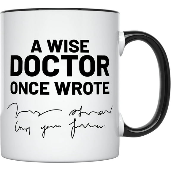 YouNique Designs Funny Doctor Mug, 11 Oz, White Coat Ceremony Gifts, Doctor Gifts For Men Women, Doctor Appreciation Gifts, Doctor Day Gift, Doctor Funny Mugs, Doctor Graduation Gifts (Black Handle)