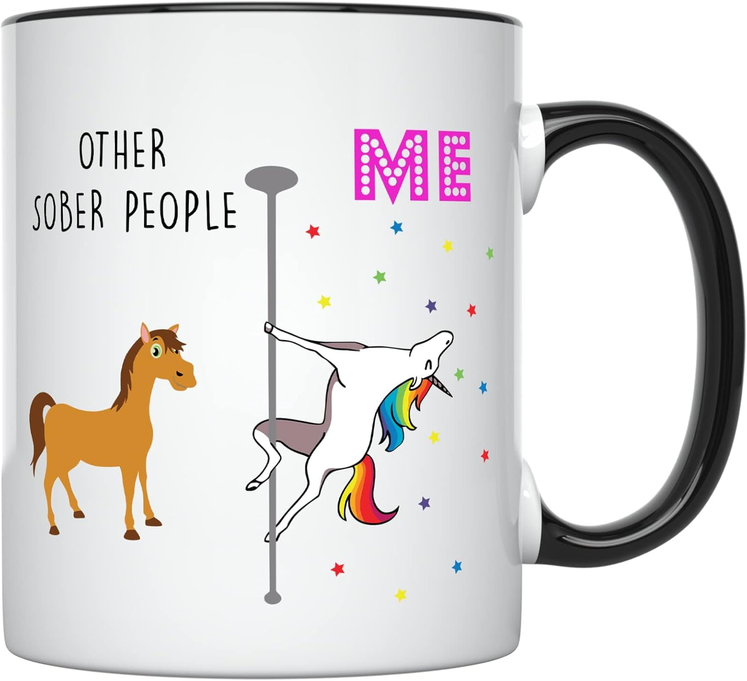 YouNique Designs Sober Coffee Mug, 11 Oz Unicorn Mug, 1 Year Sobriety Gifts for Women, 10 Year Sobriety Gifts for Men, Motivational Gifts for Men & Women Celebrating Sobriety Anniversary