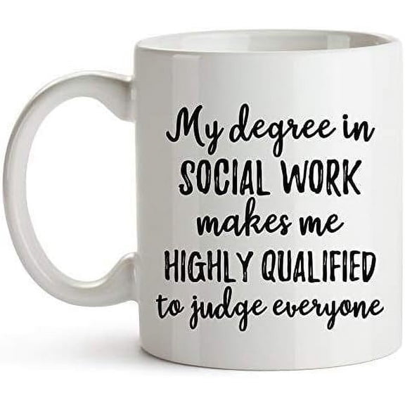 YouNique Designs Social Worker Coffee Mug, 11 Ounces, Social Work Mug, Funny Social Worker Cup, Social Worker Gifts For Women, Social Work Gifts