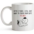 thumbnail image 1 of YouNique Designs Two Year Anniversary Mug, 11 Ounces, 2 Yr Anniversary Coffee Mug for Girlfriends, 2nd Anniversary Cup for Wife, 2 Year Dating Mug for Her (Black Handle), 1 of 5