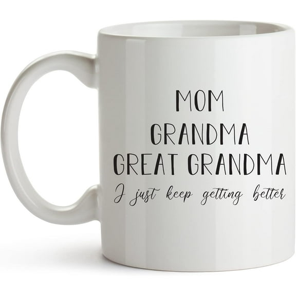 YouNique Designs You Are Going To Be A Great Grandma Mug, 11 Oz, Promoted Pregnancy Announcement GG Gift for Great Grandparents (Black Handle)