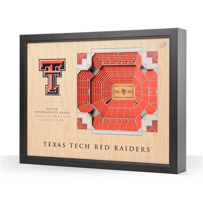 YouTheFan NCAA Texas Tech Raiders BB 25-Layer Stadiumview Wall Art