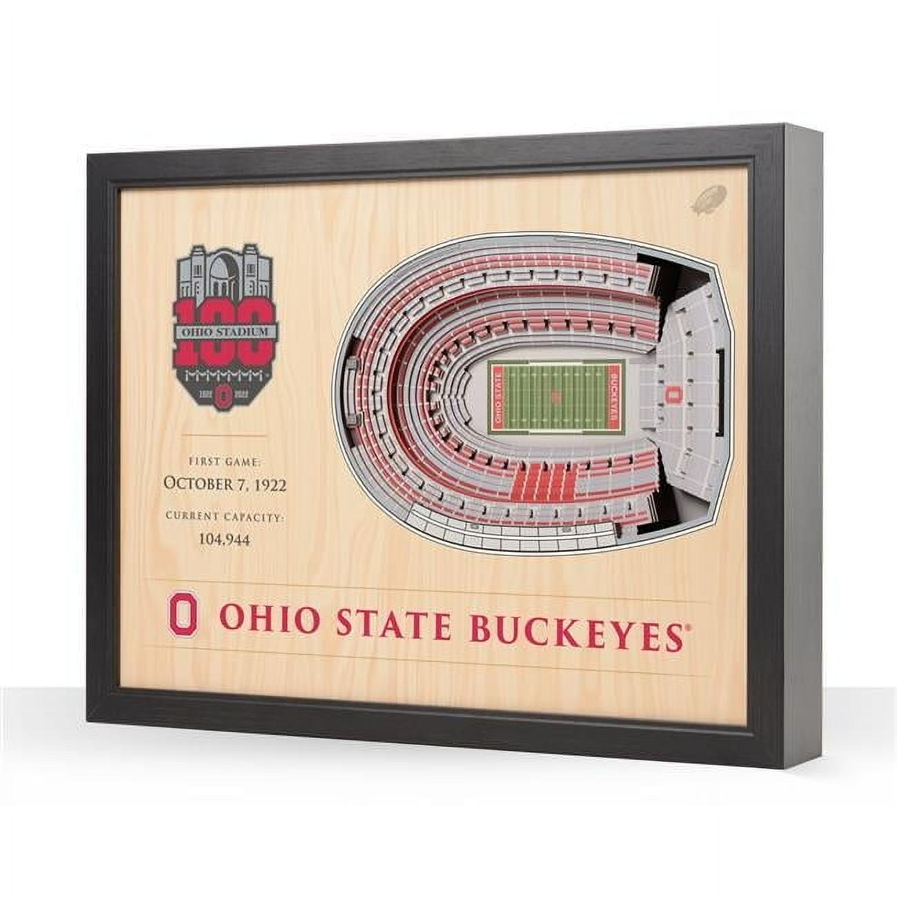 YouTheFan Ohio State Buckeyes Cornhole Game Set - Regulation 2'x4' Wood Boards, 8 Team Bags, Officially Licensed