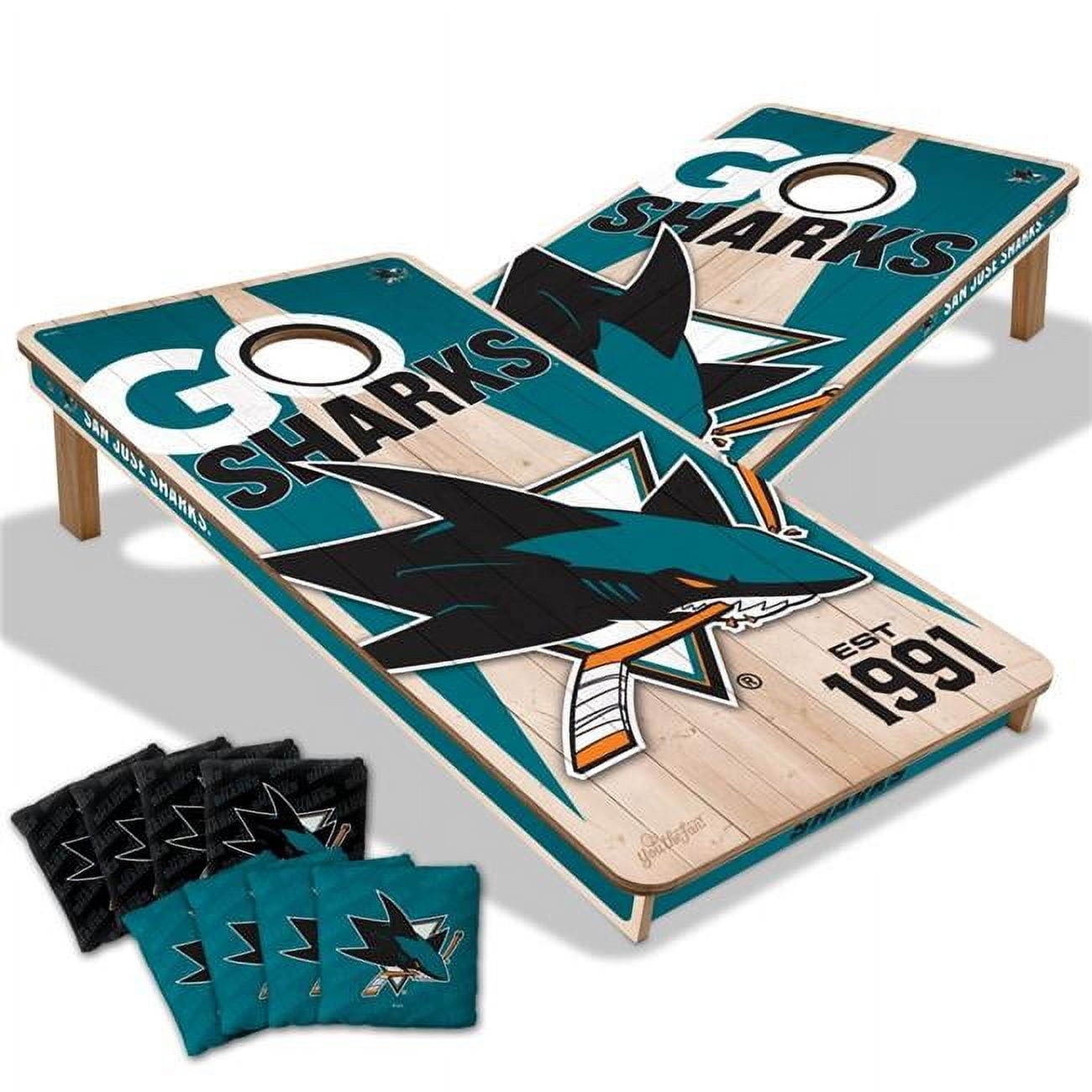 YouTheFan NHLSan Jose Sharks 2' x 4' Cornhole Game