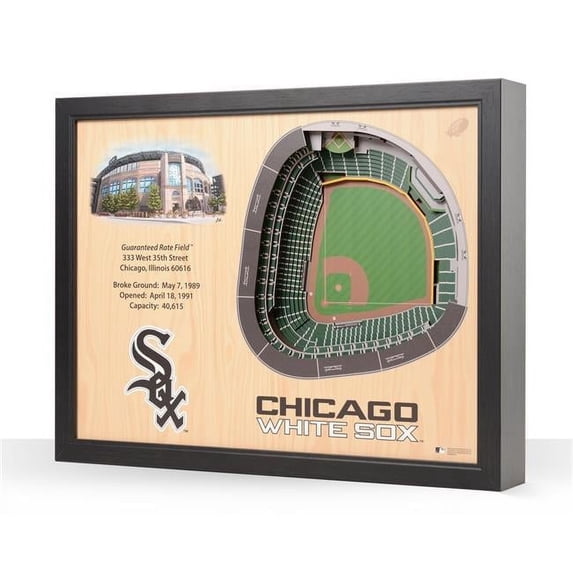 White Sox 25.5" x 19.5" . Cellular Field Stadium Views Wall Art