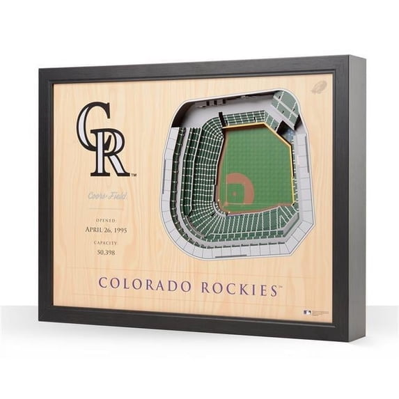 YouTheFan MLB Colorado Rockies 25-layer Stadiumview Wall Art