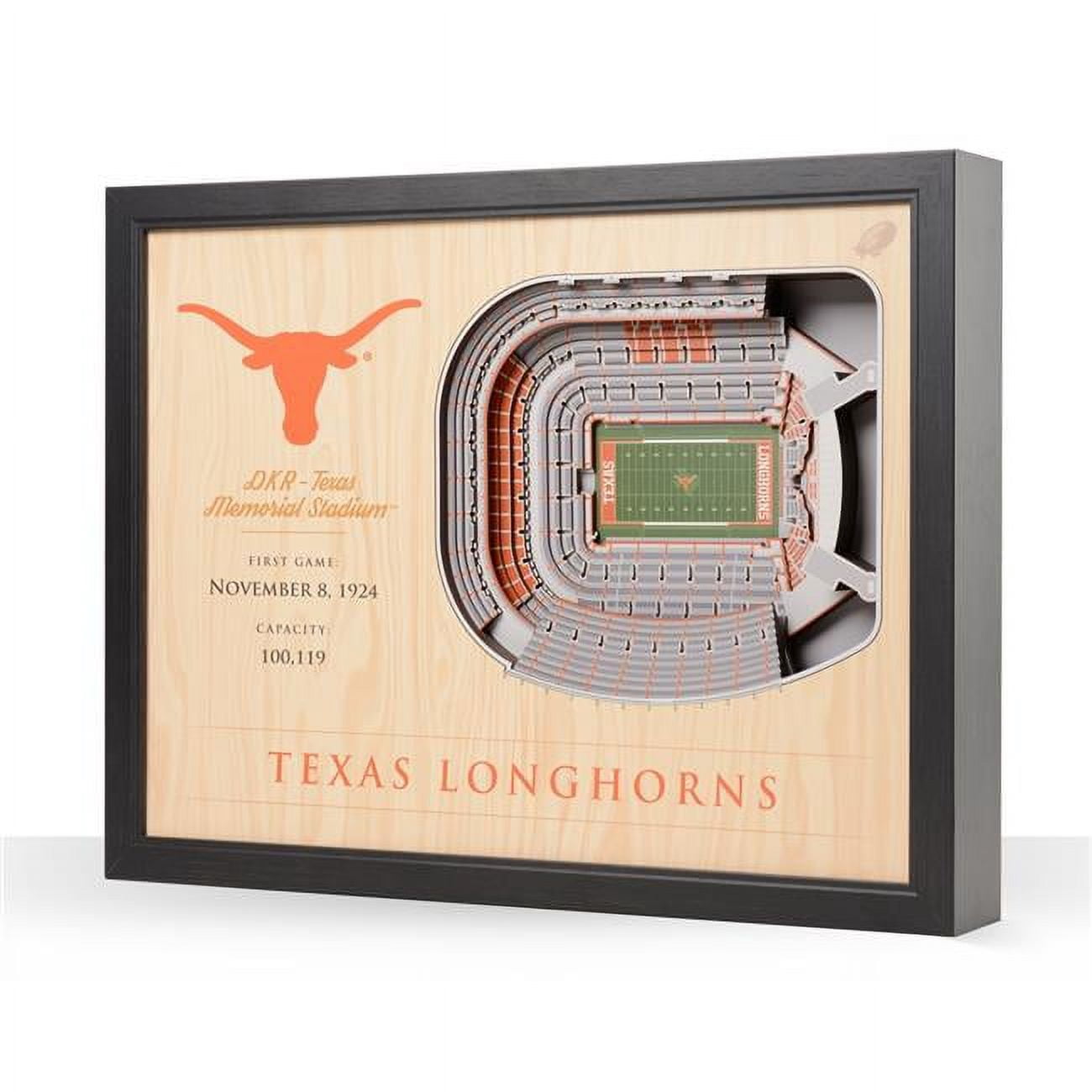 IDNA Texas Longhorns 25.5" x 19.5" Darrel K. Royal-Texas Memorial Stadium Stadium Views Wall Art