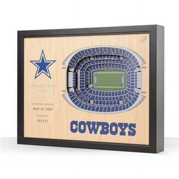 Dallas Cowboys 25.5'' x 19.5'' 25-Layer StadiumViews 3D Wall Art