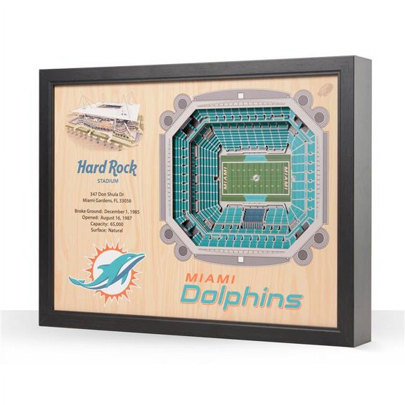 YouTheFan NFL Miami Dolphins 25-layer Stadiumview Wall Art