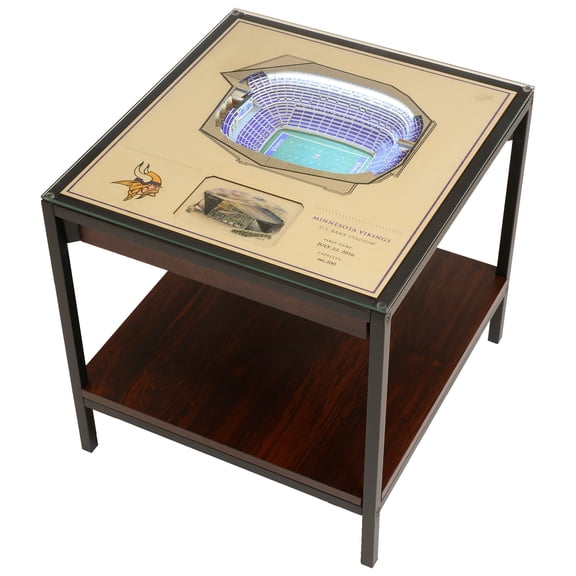 Brown Minnesota Vikings 25-Layer StadiumView Lighted End Table