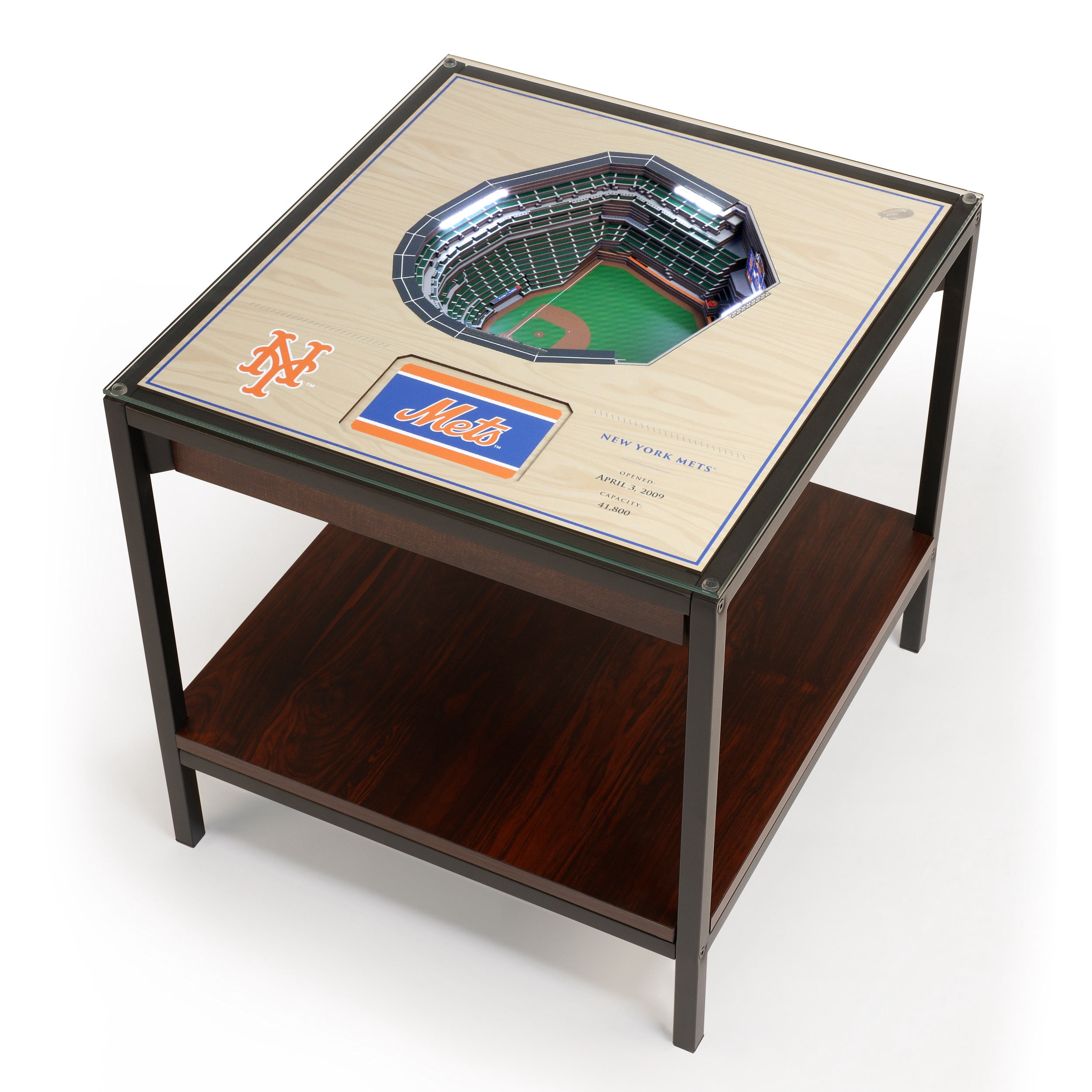 New York Mets 25-Layer StadiumViews Lighted End Table