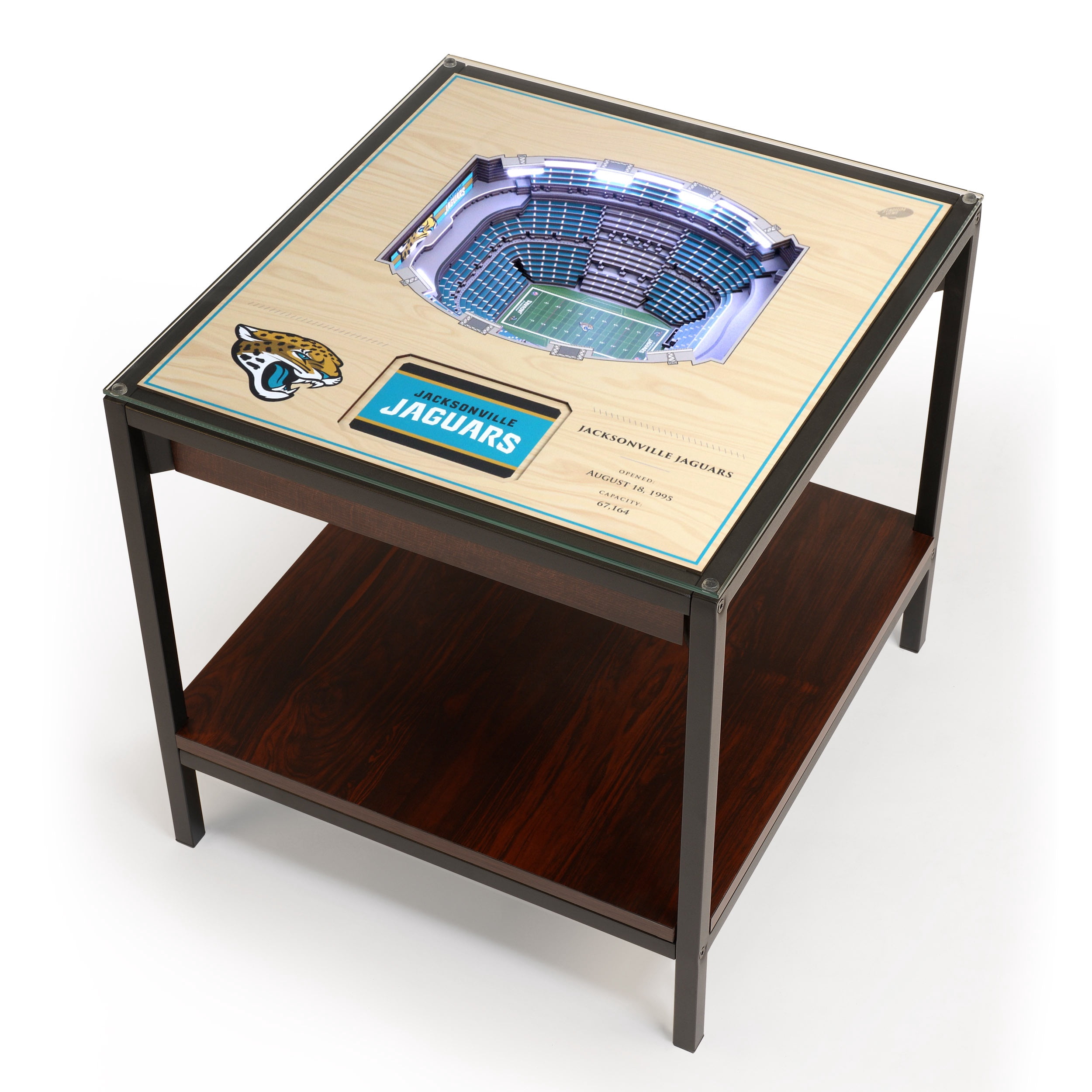 Jacksonville Jaguars 25-Layer StadiumViews Lighted End Table