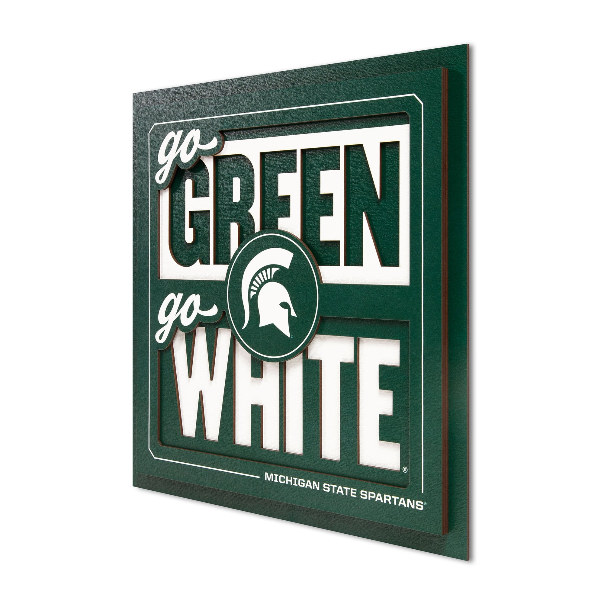 IDNA Michigan State Spartans 12" x 12" Slogan Series 3D Wall Art