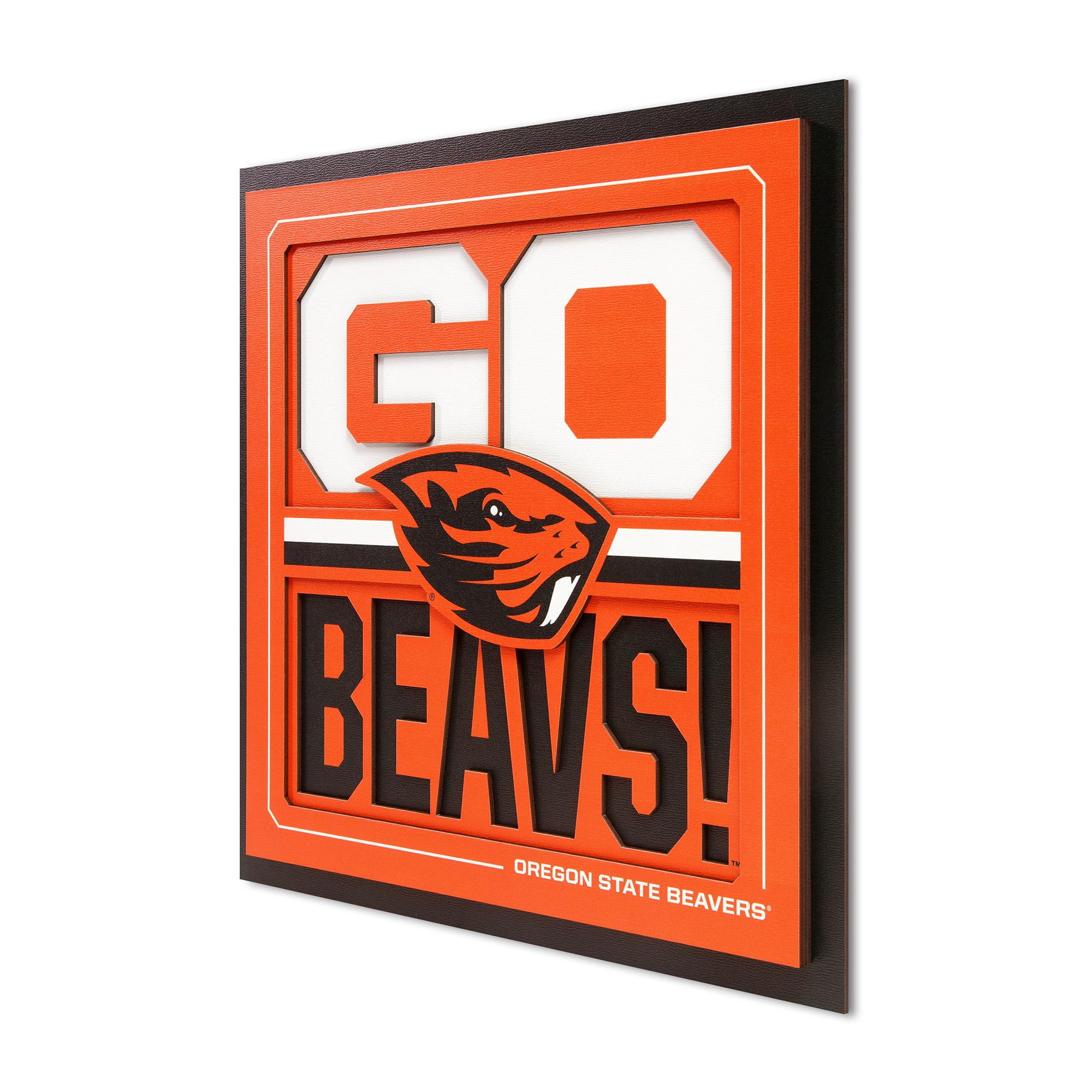 IDNA Oregon State Beavers 12" x 12" Slogan Series 3D Wall Art