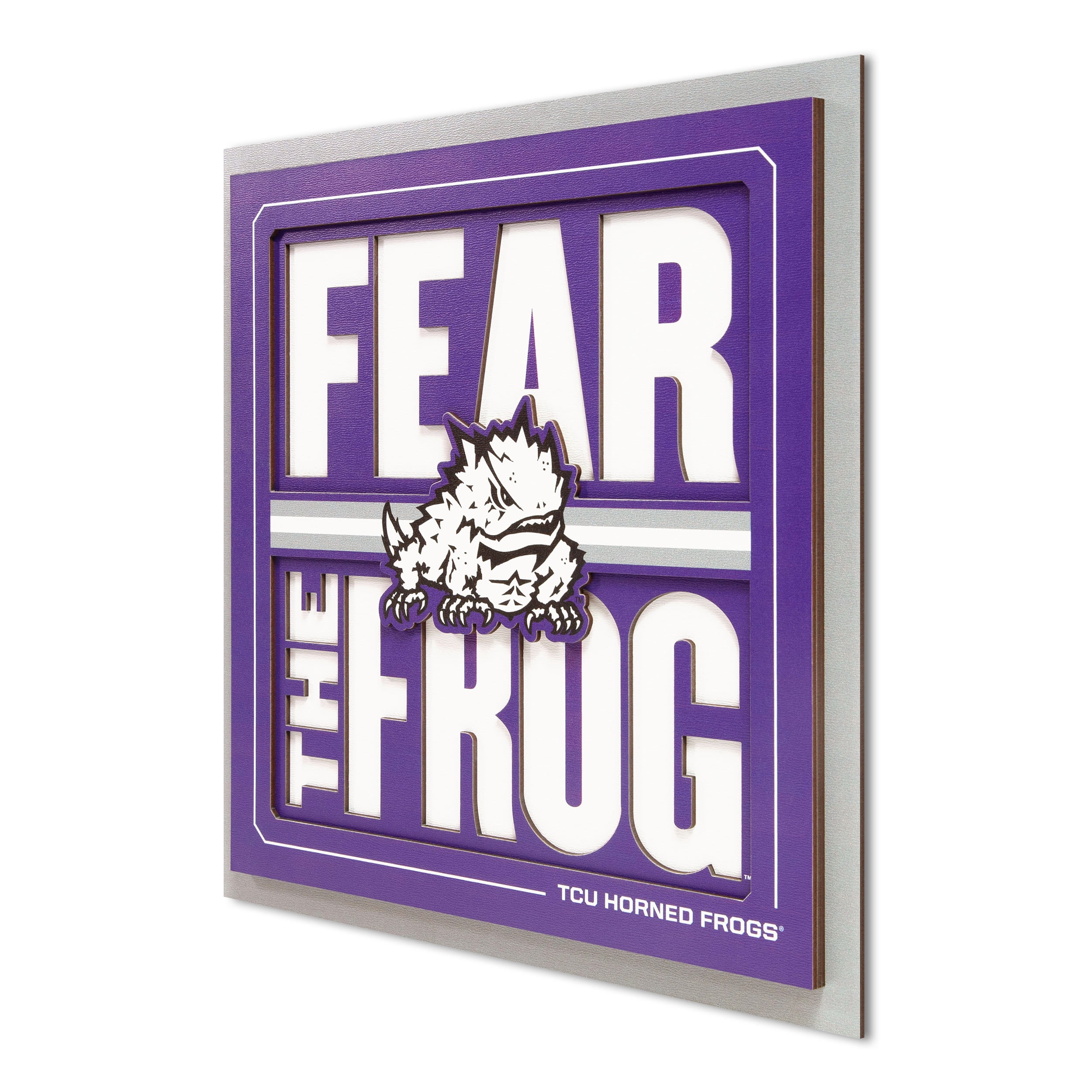 IDNA TCU Horned Frogs 12" x 12" Slogan Series 3D Wall Art