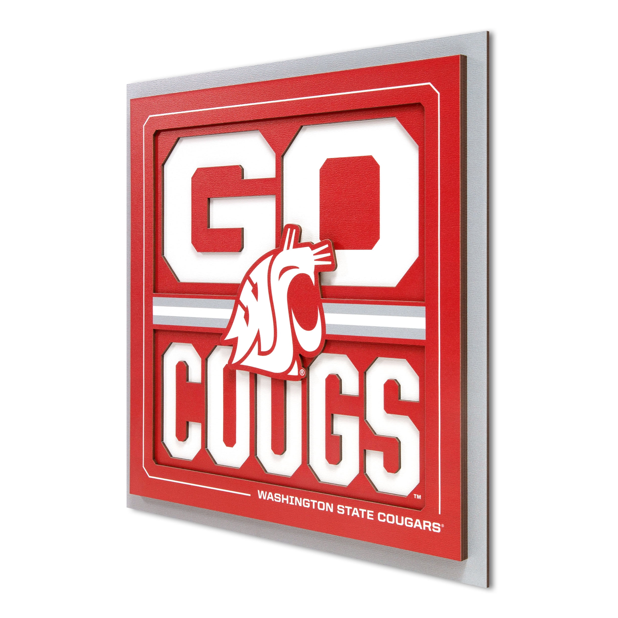 YouTheFan NCAA Washington State Cougars Slogan Series 3D Wall Art