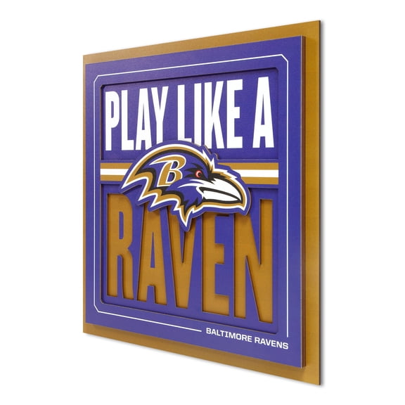 YouTheFan NFL Baltimore Ravens Slogan Series 3D Wall Art