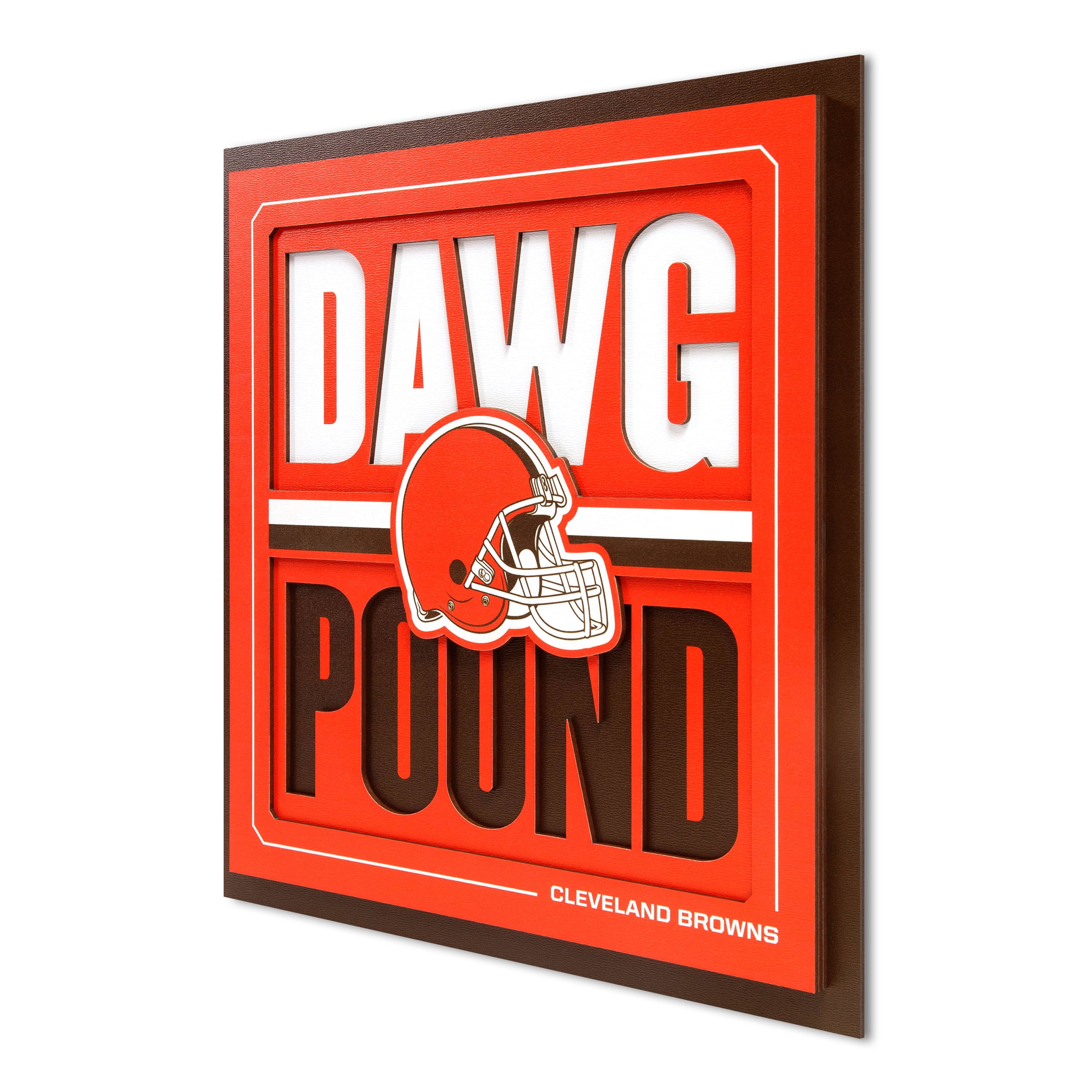 IDNA Cleveland Browns 12" x 12" Slogan Series 3D Wall Art