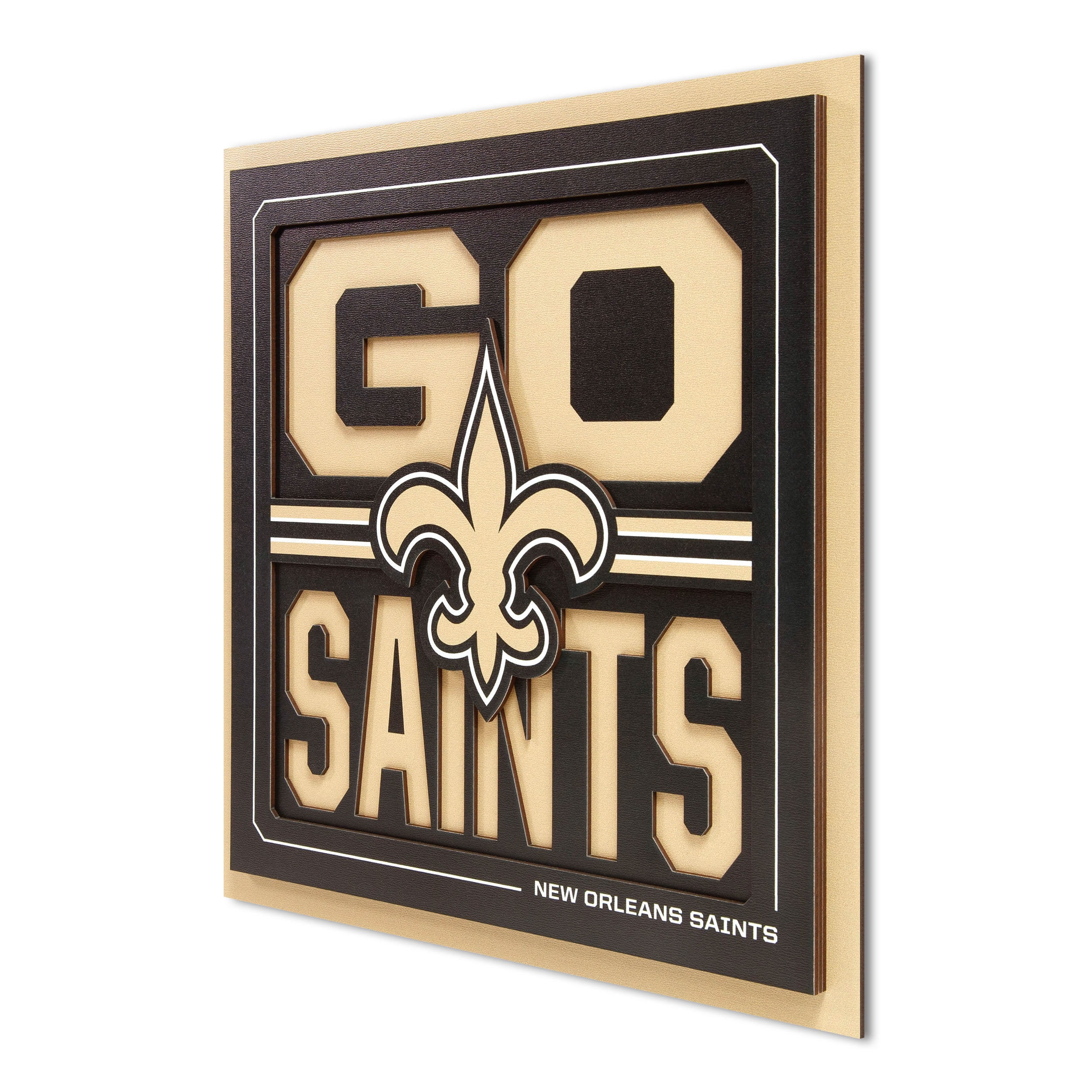 IDNA New Orleans Saints 12" x 12" Slogan Series 3D Wall Art