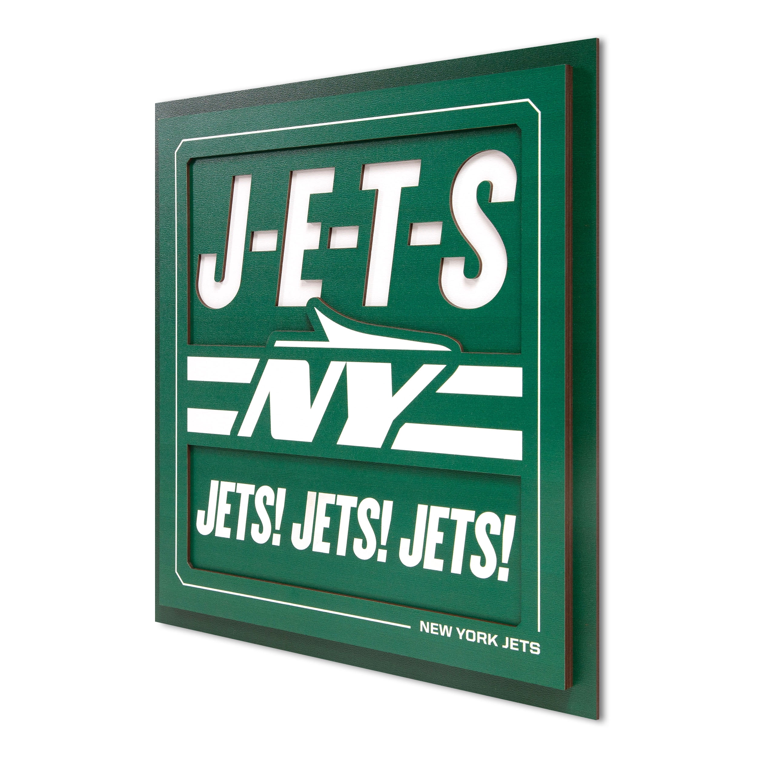 IDNA New York Jets 12" x 12" Slogan Series 3D Wall Art