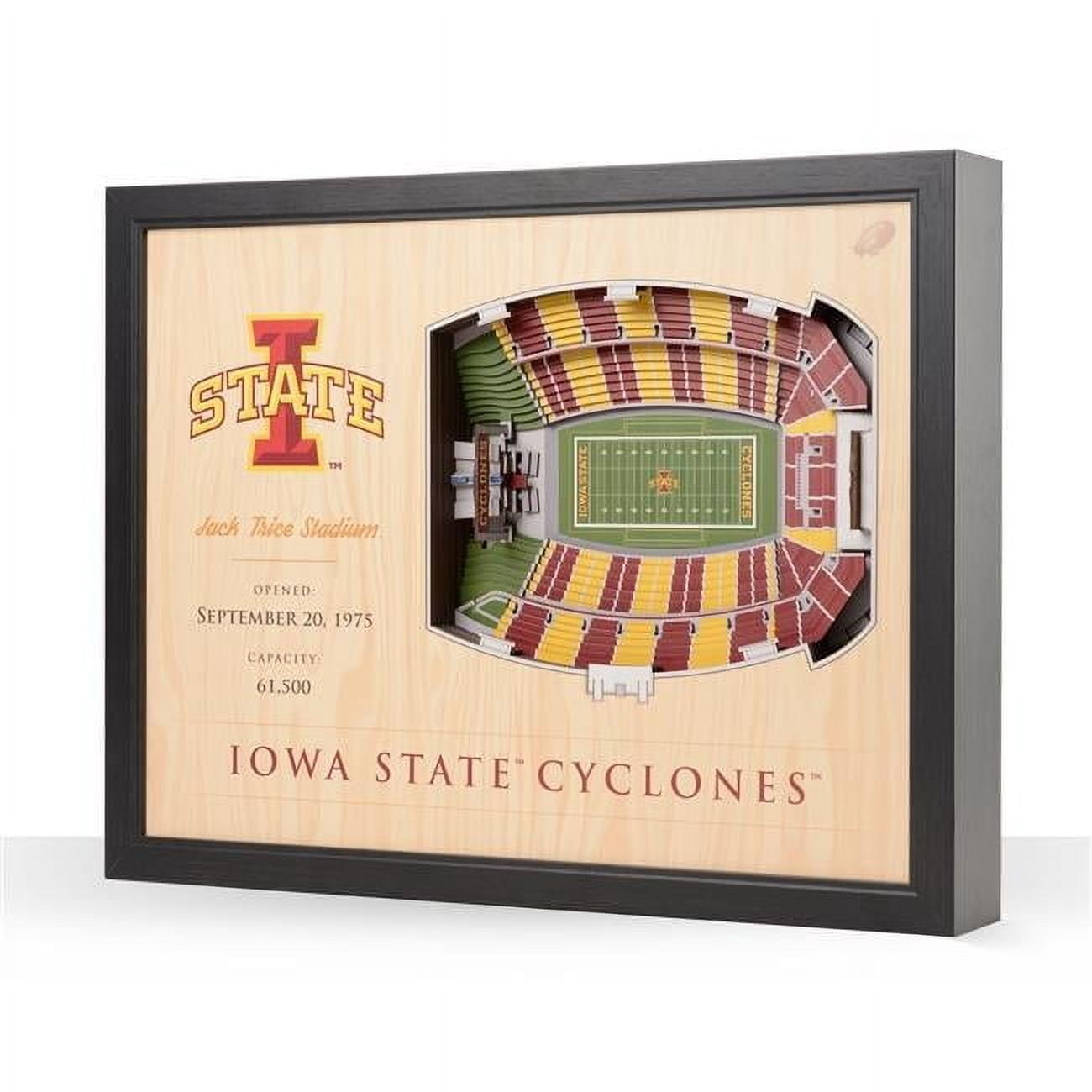 YouTheFan NCAA Iowa State Cyclones FB 25-Layer Stadiumview Wall Art