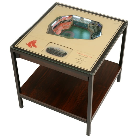 Brown Boston Red Sox 25-Layer StadiumView Lighted End Table