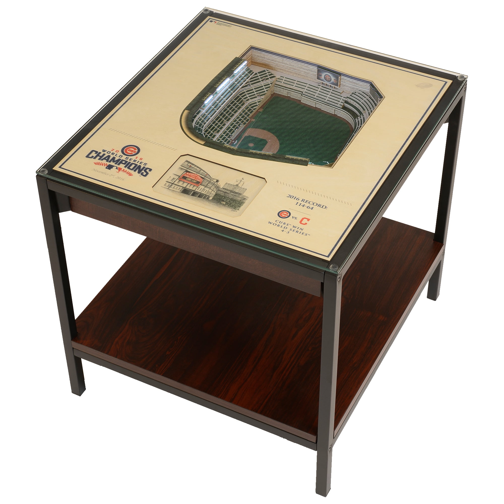 Chicago Cubs World Series 3D Stadium Lighted End Table